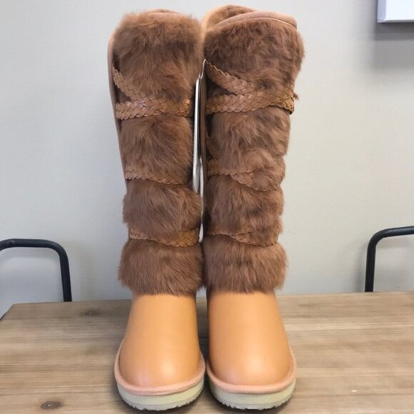 MOOV Boot Knee High Leather/Sheepskin Winter Boots - Picture 4 of 7